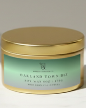 Load image into Gallery viewer, Oakland Town Biz Travel Tin Candle