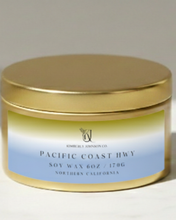 Load image into Gallery viewer, Pacific Coast Highway Travel Tin Candle
