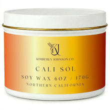 Load image into Gallery viewer, White Cali Sol Travel Tin Candle
